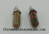 NGP5014 8*30mm sticks unakite gemstone pendants wholesale