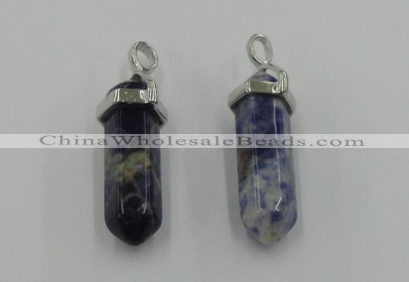 NGP5018 8*30mm sticks sodalite gemstone pendants wholesale