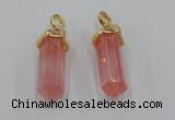 NGP5028 8*30mm sticks cherry quartz gemstone pendants wholesale