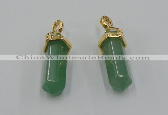 NGP5034 8*30mm sticks green aventurine pendants wholesale