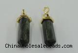 NGP5042 8*30mm sticks seaweed quartz pendants wholesale