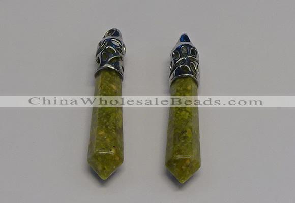 NGP5407 10*65mm sticks unakite gemstone pendants wholesale