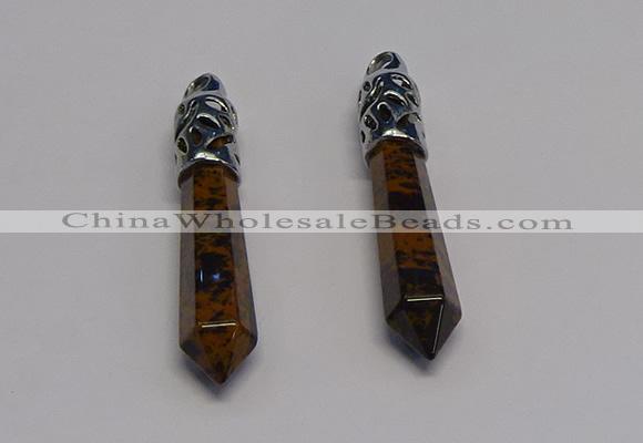 NGP5410 10*65mm sticks mahogany obsidian pendants wholesale