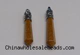 NGP5424 10*65mm sticks brown goldstone pendants wholesale