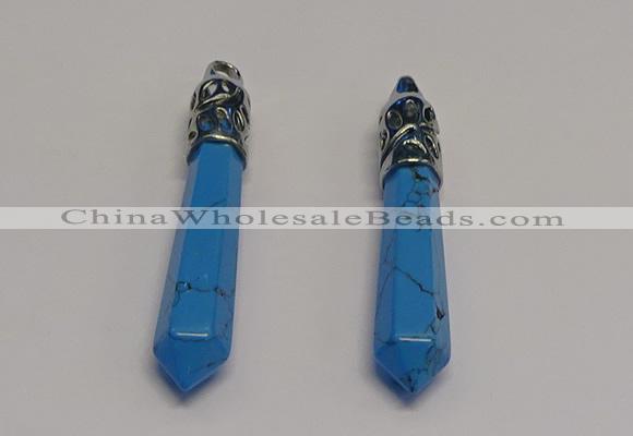 NGP5427 10*65mm sticks blue turquoise pendants wholesale