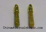 NGP5440 10*65mm sticks unakite gemstone pendants wholesale