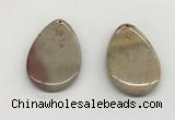 NGP5520 35*50mm flat teardrop ocean jasper pendants wholesale