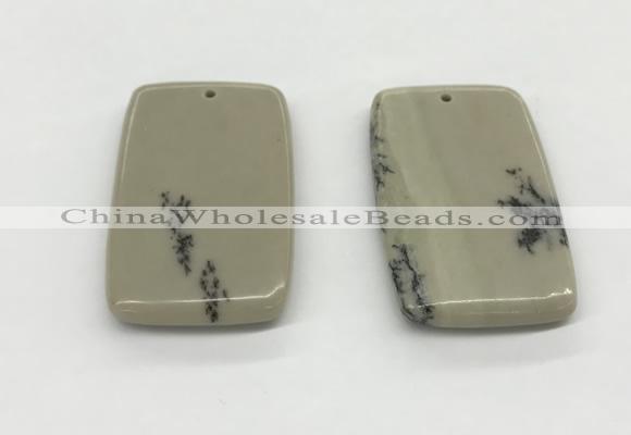 NGP5526 30*50mm - 35*55mm rectangle jasper pendants wholesale