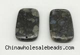 NGP5530 35*55mm rectangle grey opal gemstone pendants