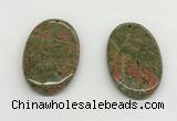 NGP5532 35*55mm oval unakite gemstone pendants wholesale