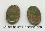 NGP5532 35*55mm oval unakite gemstone pendants wholesale