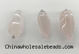 NGP5541 14*40mm - 23*58mm teardrop rose quartz pendants