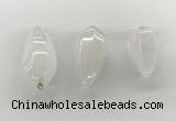 NGP5551 14*40mm - 23*58mm teardrop white jade pendants