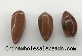 NGP5560 14*40mm - 23*58mm teardrop goldstone pendants wholesale