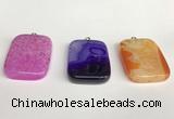 NGP5728 30*40mm rectangle agate pendants wholesale