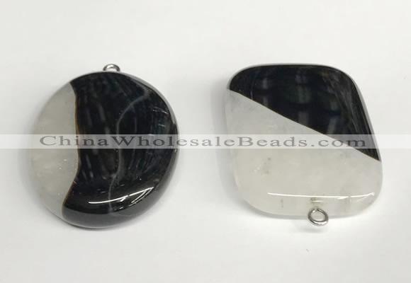 NGP5741 30*40mm freeform agate gemstone pendants wholesale
