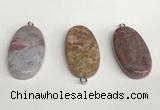 NGP5751 20*40mm oval agate gemstone pendants wholesale