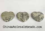 NGP5760 35*35mm heart jasper gemstone pendants wholesale