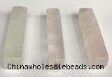 NGP5765 12*52mm cuboid rose quartz pendants wholesale