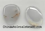 NGP5793 30*50mm - 35*55mm freeform agate slab pendants