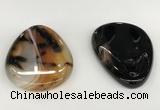 NGP5797 35*55mm flat teardrop agate pendants wholesale