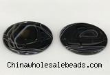 NGP5801 48mm - 53mm flat round agate pendants wholesale