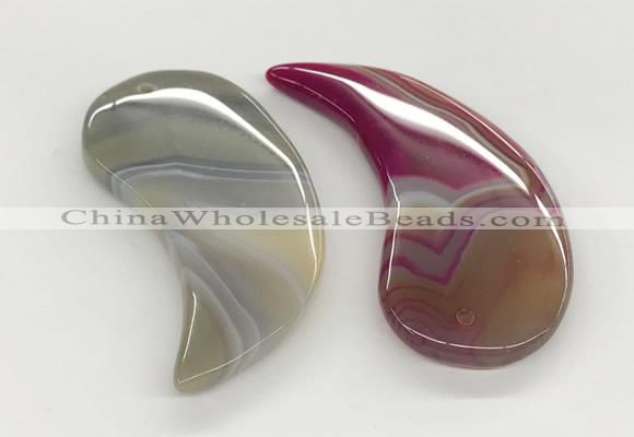 NGP5828 28*60mm wing agate gemstone pendants wholesale