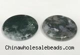 NGP5831 50mm flat round agate gemstone pendants wholesale