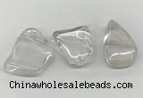 NGP5842 30*55mm - 42*60mm freeform white crystal slab pendants