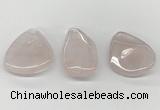 NGP5846 25*45mm - 35*55mm freeform rose quartz pendants wholesale