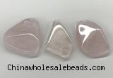 NGP5849 28*45mm - 40*55mm freeform rose quartz slab pendants