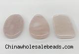 NGP5851 35*55mm freeform rose quartz pendants wholesale