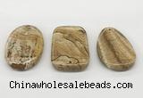 NGP5871 35*55mm freeform picture jasper pendants wholesale