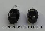 NGP6015 18*30mm - 22*35mm freeform smoky quartz pendants