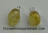 NGP6016 18*30mm - 22*35mm freeform citrine gemstone pendants