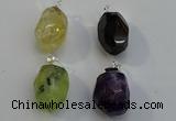 NGP6018 18*30mm - 22*35mm freeform mixed gemstone pendants