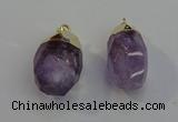 NGP6020 18*30mm - 22*35mm freeform amethyst pendants