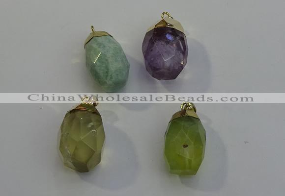 NGP6025 18*30mm - 22*35mm freeform mixed gemstone pendants