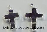 NGP6050 30*40mm - 35*45mm cross amethyst pendants