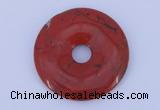 NGP606 5pcs 5*40mm red jasper gemstone donut pendants wholesale