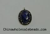 NGP6102 20*25mm - 22*30mm oval lapis lazuli pendants wholesle