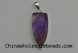 NGP6107 12*35mm - 15*40mm arrowhead amethyst pendants