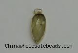 NGP6118 12*35mm - 15*40mm arrowhead lemon quartz pendants