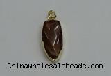 NGP6123 12*35mm - 15*40mm arrowhead red rabbit hair pendants