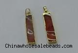NGP6151 8*35mm - 10*40mm rectangle agate pendants wholesale