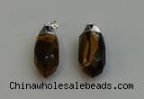 NGP6228 12*28mm - 15*30mm faceted bullet yellow tiger eye pendants