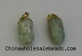 NGP6240 12*28mm - 15*30mm faceted bullet amazonite pendants