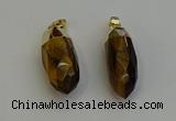 NGP6243 12*28mm - 15*30mm faceted bullet yellow tiger eye pendants