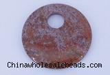 NGP628 5pcs 6*50mm agate gemstone donut pendants