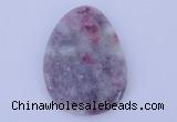 NGP630 5pcs 33*45mm freeform lilac jasper gemstone pendants